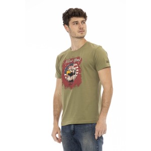 Short Sleeve T-shirt With Round Neck. Front Print.