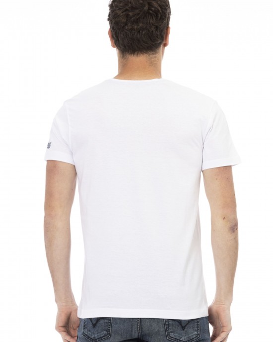 Short Sleeve T-shirt With Round Neck. Front Print.