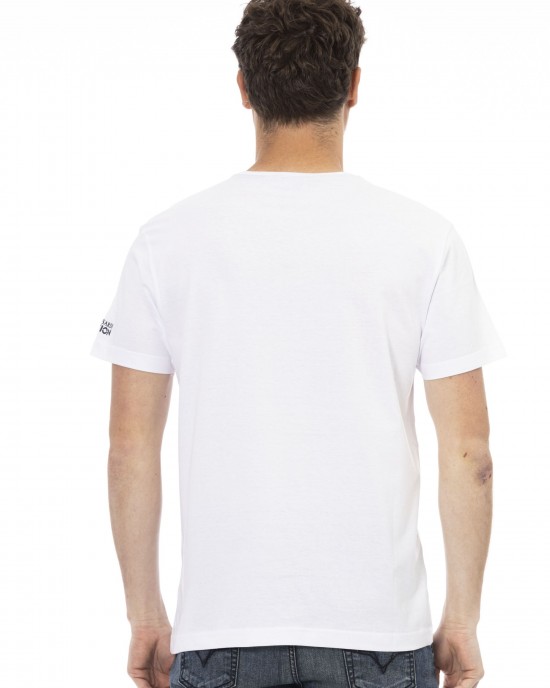 Short Sleeve T-shirt With Round Neck. Front Print.