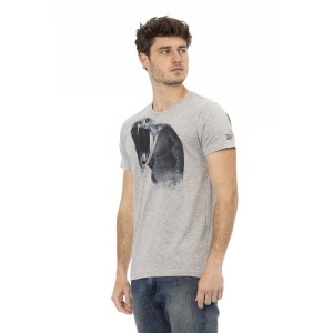 Short Sleeve T-shirt With Round Neck. Front Print.