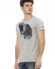 Short Sleeve T-shirt With Round Neck. Front Print.