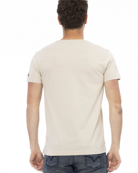 Short Sleeve T-shirt With Round Neck. Front Print.