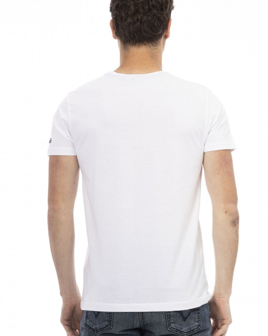 Short Sleeve T-shirt With Round Neck. Front Print.