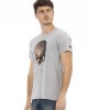 Short Sleeve T-shirt With Round Neck. Front Print.