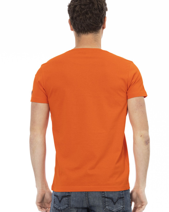 Short Sleeve T-shirt With Round Neck. Front Print.