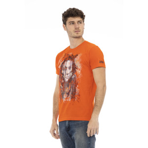 Short Sleeve T-shirt With Round Neck. Front Print.
