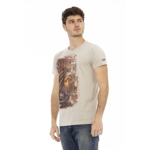 Short Sleeve T-shirt With Round Neck. Front Print.