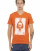 Short Sleeve T-shirt With V-neck. Front Print.