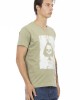 Short Sleeve T-shirt With V-neck. Front Print.