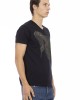 Short Sleeve T-shirt With V-neck. Front Print.