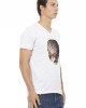 Short Sleeve T-shirt With V-neck. Front Print.