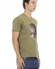 Short Sleeve T-shirt With V-neck. Front Print.