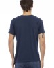 Short Sleeve T-shirt With V-neck. Front Print.