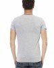 Short Sleeve T-shirt With V-neck. Print On The Chest.