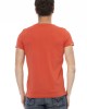 Short Sleeve T-shirt With V-neck. Print On The Chest.