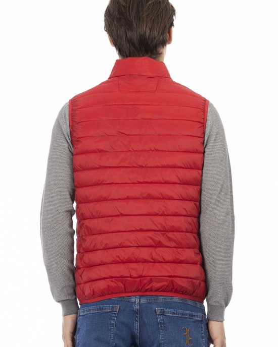 Sleeveless Down Jacket With Side And Internal Pockets. Metal Zip. Details In Tone.