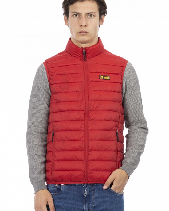 Sleeveless Down Jacket With Side And Internal Pockets. Metal Zip. Details In Tone.