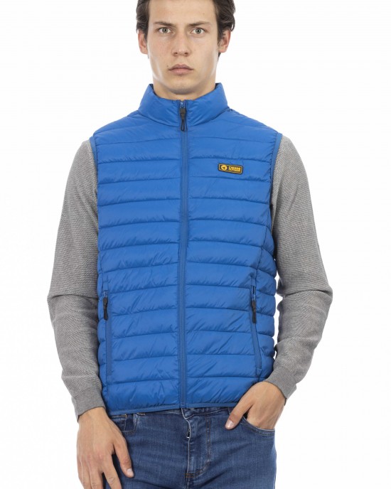 Sleeveless Down Jacket With Side And Internal Pockets. Metal Zip. Details In Tone.