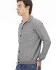 Long Sleeved Shirt In Cotton. Classic Collar. Button Closure. Logoed Insert.