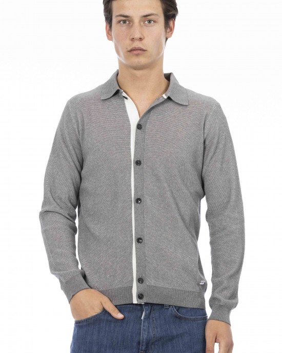 Long Sleeved Shirt In Cotton. Classic Collar. Button Closure. Logoed Insert.