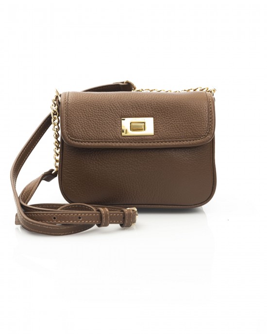 Crossbody Bags With Double Pocket. Closure With Clip And Closure With Flap And Magnetic Button. Front Logo. 17*13*8