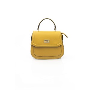 Shoulder Bag With Handle. Flap With Button Closure. Back Pocket. Golden Details. Front Logo. 19.5*23*11.5 Cm.