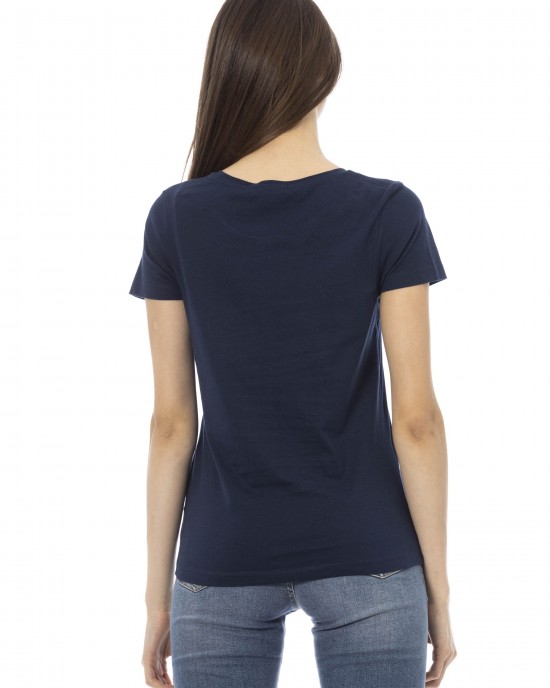 Short Sleeve T-shirt With Round Neck. Front Print.