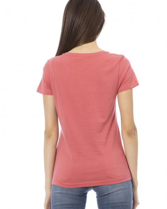 Short Sleeve T-shirt With Round Neck. Front Print.