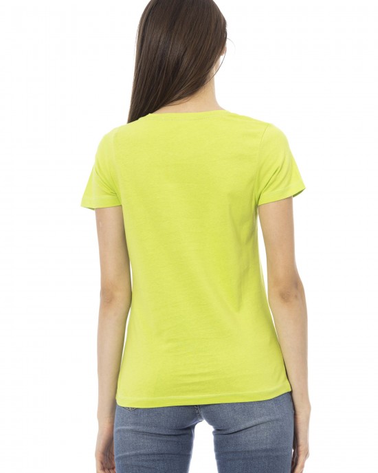 Short Sleeve T-shirt With Round Neck. Front Print.