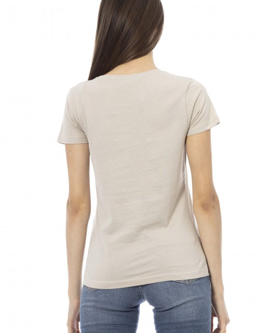 Short Sleeve T-shirt With Round Neck. Front Print.