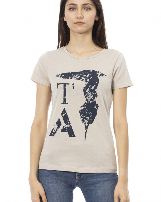 Short Sleeve T-shirt With Round Neck. Front Print.