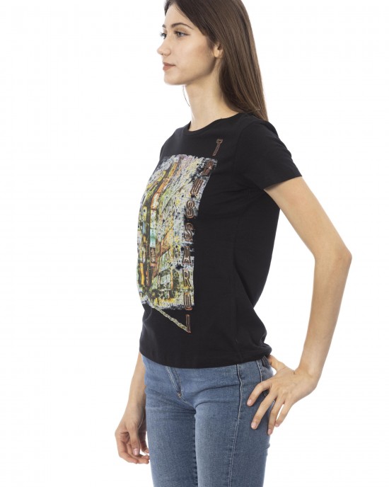 Short Sleeve T-shirt With Round Neck. Front Print.