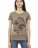 Short Sleeve T-shirt With Round Neck. Front Print.
