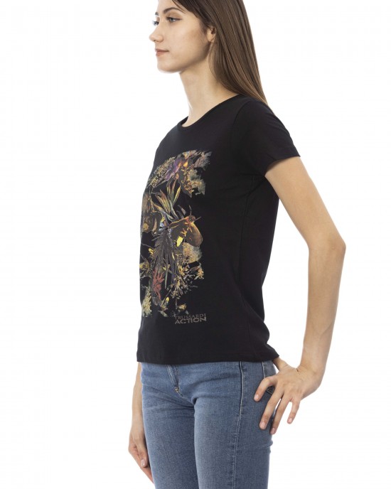 Short Sleeve T-shirt With Round Neck. Front Print.