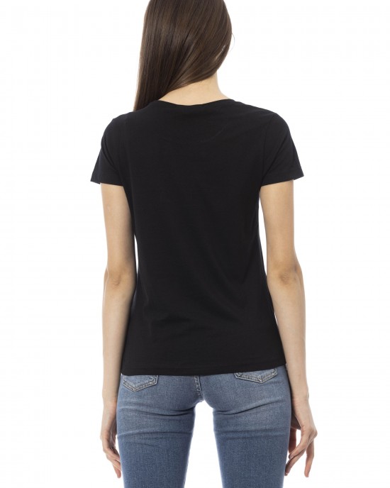 Short Sleeve T-shirt With Round Neck. Front Print.