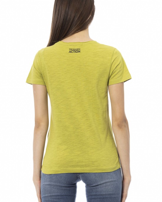 Short Sleeve T-shirt With Round Neck. Front Print.