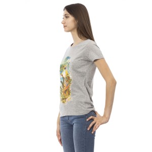 Short Sleeve T-shirt With Round Neck. Front Print.