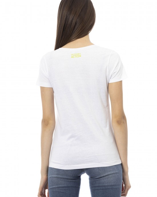 Short Sleeve T-shirt With Round Neck. Front Print.