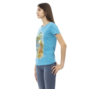 Short Sleeve T-shirt With Round Neck. Front Print.