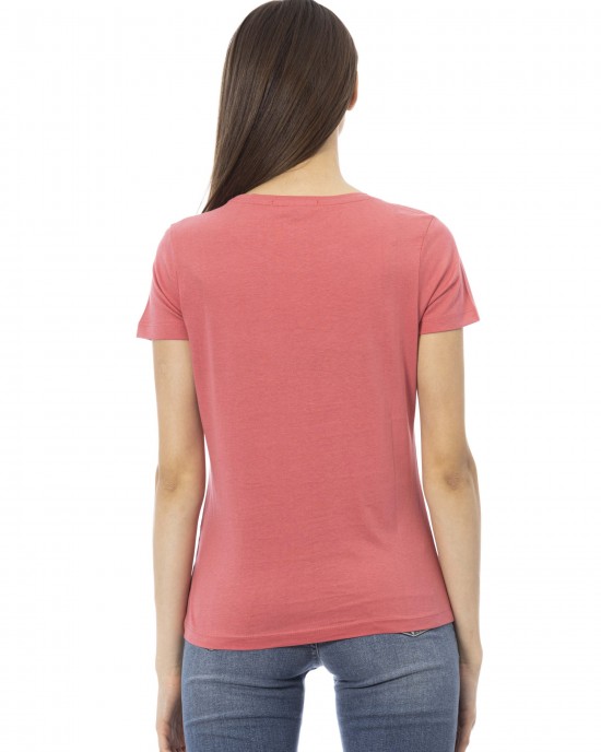 Short Sleeve T-shirt With Round Neck. Front Print.