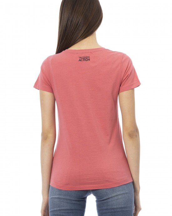 Short Sleeve T-shirt With Round Neck. Front Print.