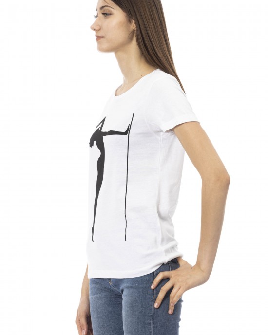 Short Sleeve T-shirt With Round Neck. Front Print.