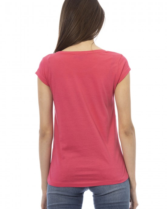 Short Sleeve T-shirt With Round Neck. Front Print.