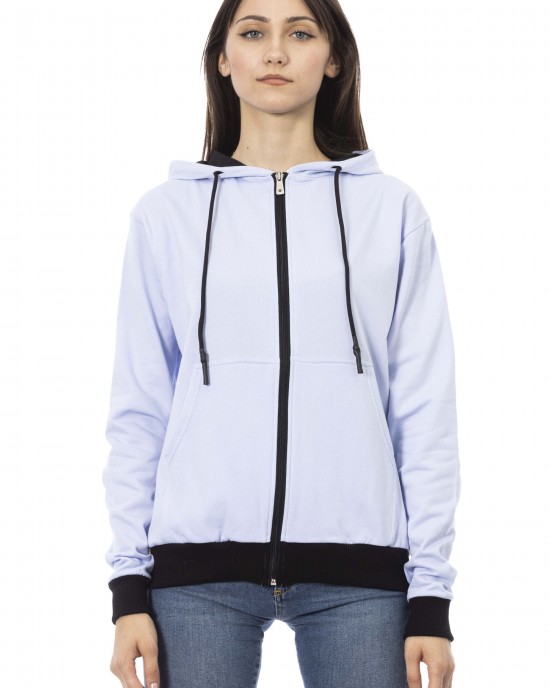 Sweater In Double Color With Adjustable Hood.