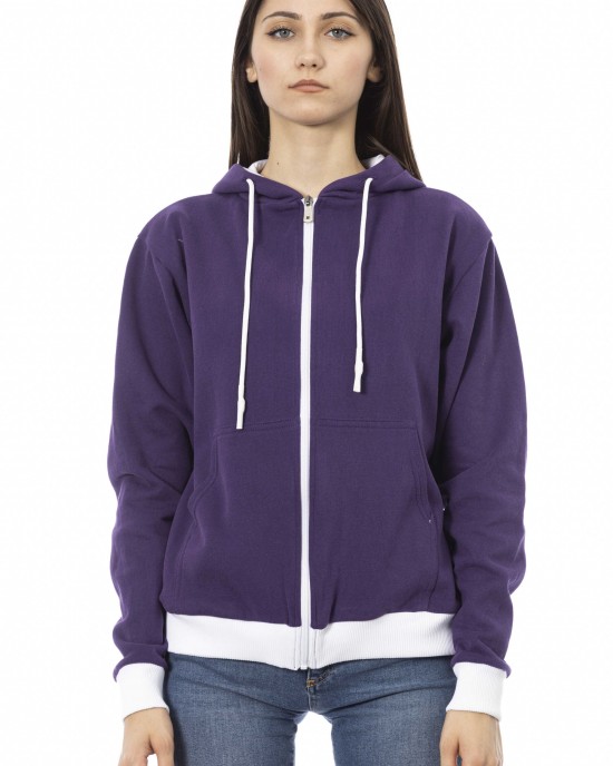 Sweater In Double Color With Adjustable Hood.