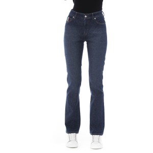 Regular Jeans With Logoed Button. Front Pockets With Tricolor Insert. Rear Pockets.