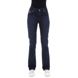 Regular Jeans With Logoed Button. Front Pockets With Tricolor Insert. Rear Pockets.