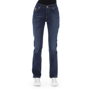 Regular Jeans With Logoed Button. Front Pockets With Tricolor Insert. Rear Pockets.