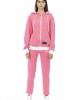 Double Color Fleece Tracksuit With Adjustable Hood. Front And Rear Logo.