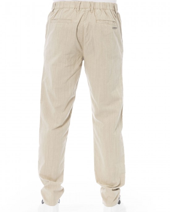 Chino Trousers. Front Zipper And Button Closure. Side Pockets. Back Welt Pockets.